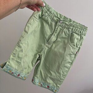 Vintage Twinnies Floral Embroidery Pants, European